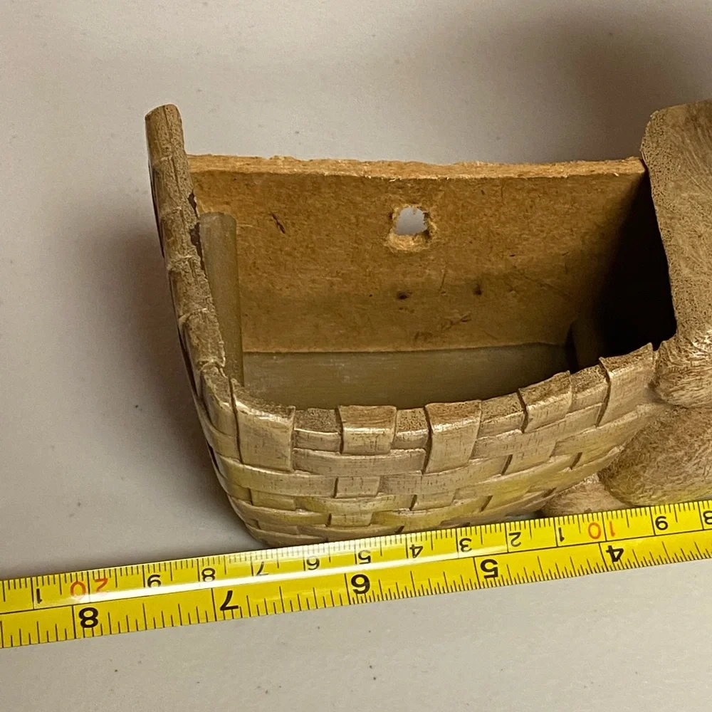 Vintage Homco Teddy Bear Wall Pocket Planter
